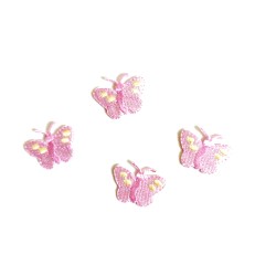 Iron-On Embroidery Sticker - Pink Butterflies